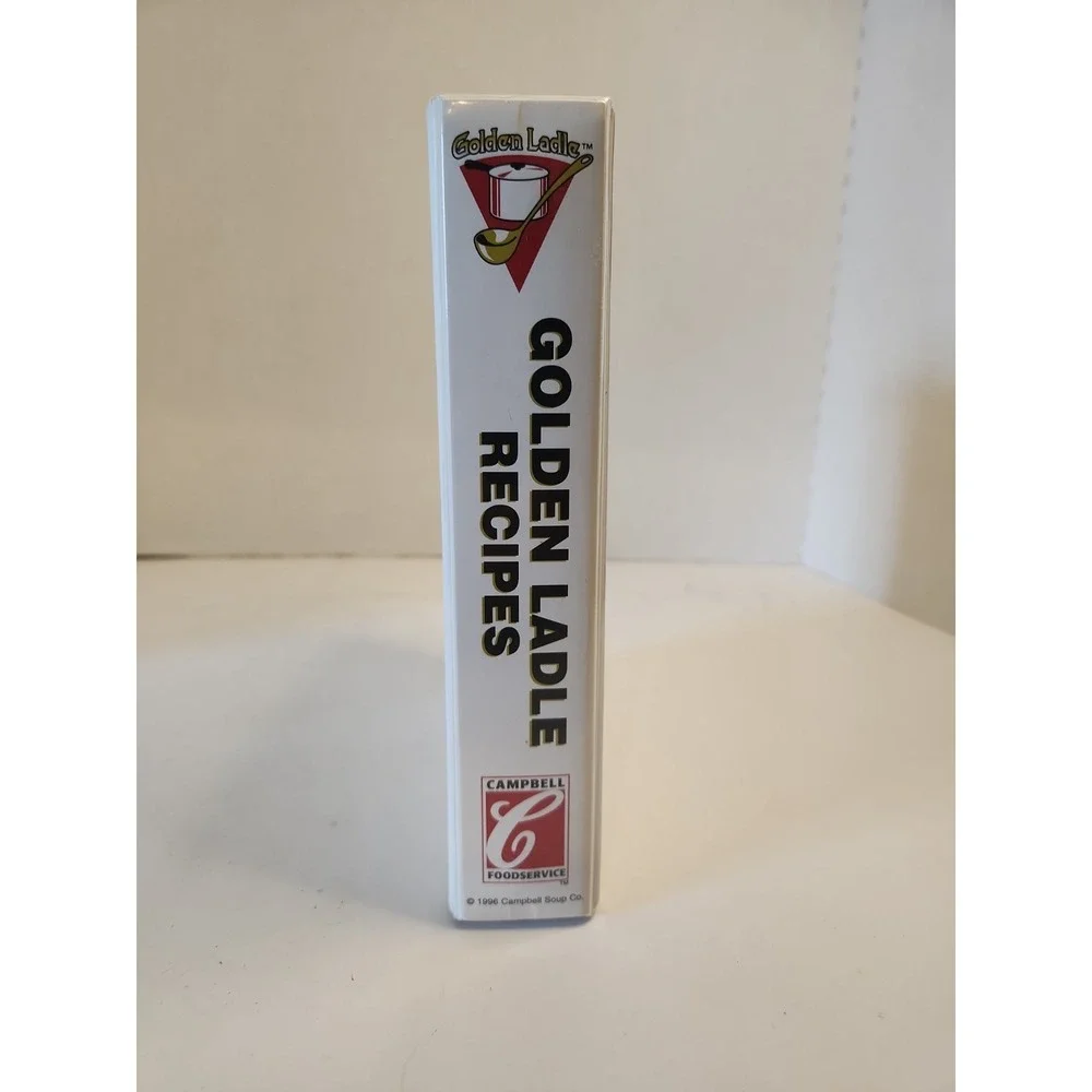 Vintage Campbell's Foodservice Golden Ladle Recipe Binder 1996 w/ 10 Bulk Cards